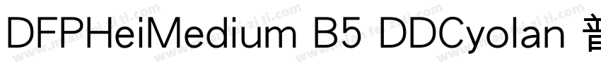 DFPHeiMedium B5 DDCyolan 普通(CHINES字体转换